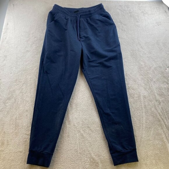 Athletic Works Mens Jogger Pants Medium (32-34) Lounge Pull On Activewear Blue - Picture 11 of 12